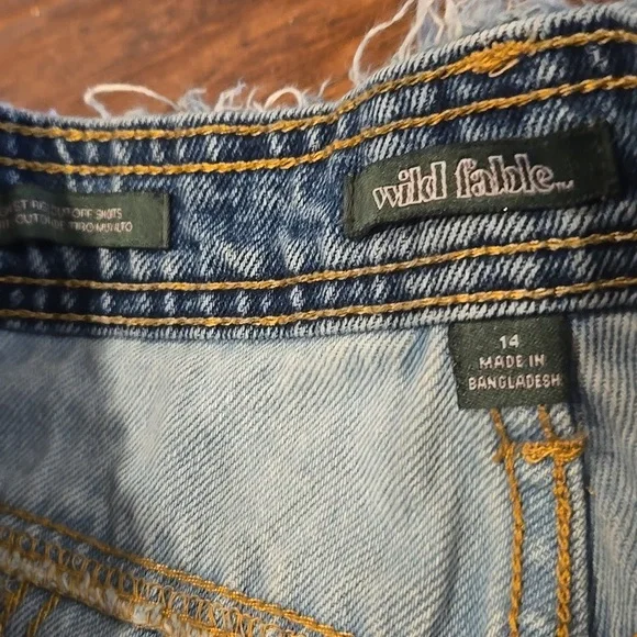 Wild Fable Patchwork Highest Rise Cut Off Shorts - Picture 3 of 9